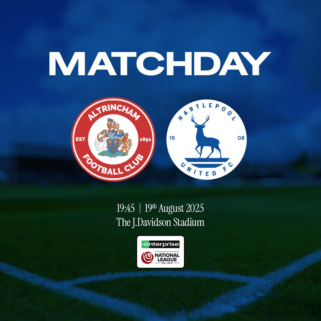 ⚽️ 𝑰𝒕'𝒔 𝑴𝑨𝑻𝑪𝑯𝑫𝑨𝒀.
🆚 <a href="/altrinchamfc/">Altrincham FC</a>
⏰ 19:45

Let's keep building, Poolies!

#HUFC