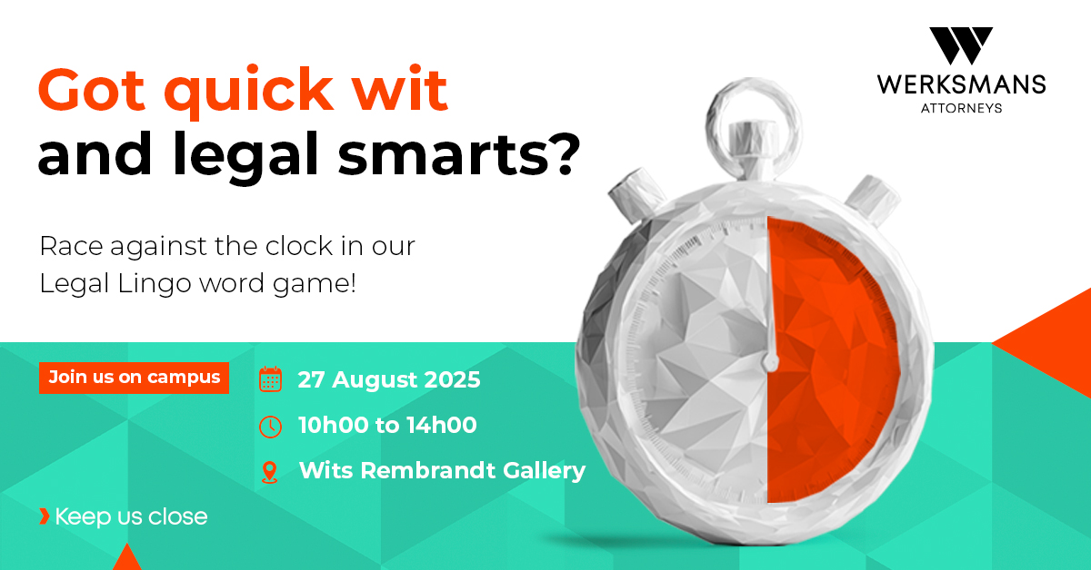 What’s the verdict? 🎓 Wits law students.
 
We’re coming to campus with a brainteaser that’s witty, speedy and built for bragging rights.
 
Get ready to think fast and make bold guesses that hit harder than a closing argument.
Pull through, put your skills to the test and see