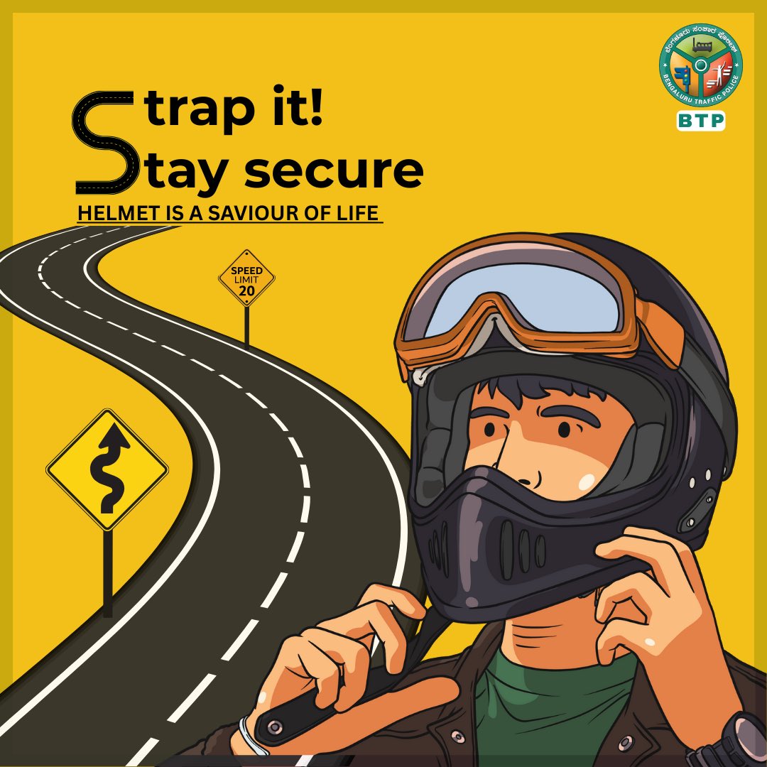 ದ್ವಿಚಕ್ರ ವಾಹನ ಸವಾರರೇ, ಐ.ಎಸ್.ಐ ನಿಂದ ಪ್ರಮಾಣಿತ ಹೆಲ್ಮೆಟ್ ಧರಿಸಿ, ಸಂಚಾರ ಸೂಚಕಗಳು ಹಾಗೂ ಸಿಗ್ನಲ್ ಗಳ ಬಗ್ಗೆ ಗಮನ ಹರಿಸಿ, ನಿಮ್ಮ ಪ್ರತಿ ಪ್ರಯಾಣವೂ ಸುರಕ್ಷಿತವಾಗಿರಲಿ...ಸಂಚಾರ ನಿಯಮಗಳನ್ನು ಪಾಲಿಸಿ..!

#helmet #RideSafe #WearHelmet #ISIMarkedHelmet #HelmetSavesLives #TwoWheelerSafety #weserveweprotect #BTP