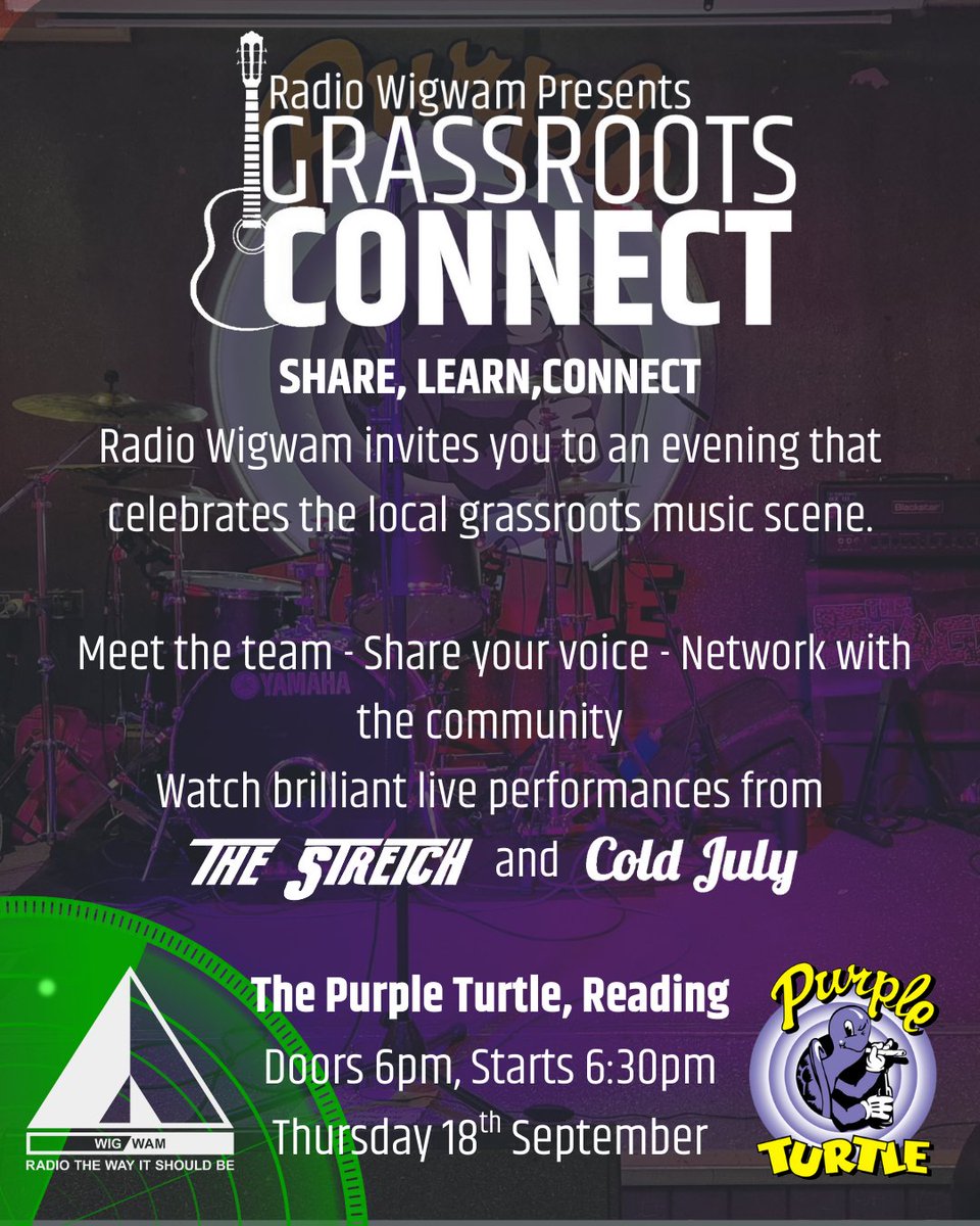 Purple Turtle (@purpleturtlerdg) on Twitter photo Radio Wigwam invites you to an evening that celebrates the local grassroots music scene
Watch brilliant live performances from The Stretch and Cold July
We’re here to connect with artists, venues, promoters, and music lovers in Reading Radio Wigwam invites you to an evening that celebrates the local grassroots music scene
Watch brilliant live performances from The Stretch and Cold July
We’re here to connect with artists, venues, promoters, and music lovers in Reading