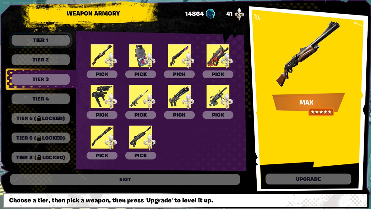JeikobuVT's tweet photo. Finally got all armory weapons maxed out! @TypicalGamer  @jogo https://t.co/smnpDsjRYy