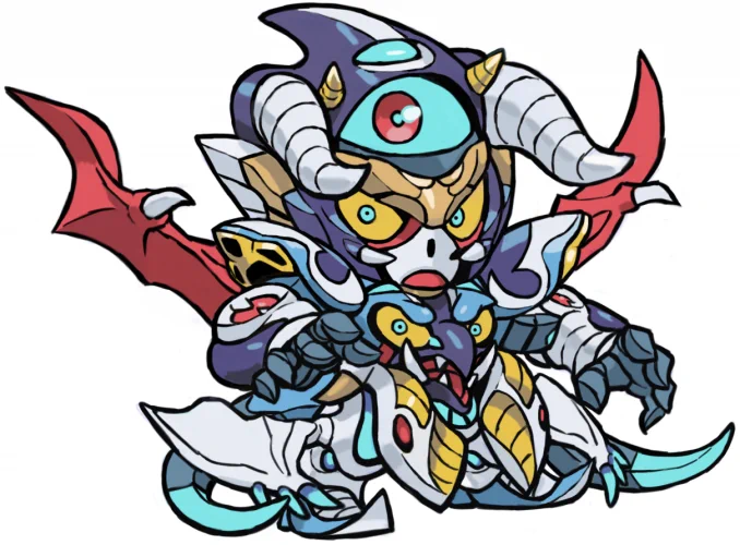 七曜魔王ジーセルフ。ジーを冠する魔族の首領。ガンダムの王国を狙う。