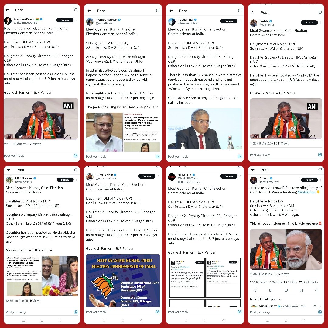 Rohit (@iam_rohit_g) on Twitter photo 🚨🚨 TOOLKIT ALERT!!
Today the Congress IT cell has been asked to target Gyaneshwar Kumar's Daughters and Son in Laws!!
Shame on <a href="/SupriyaShrinate/">Supriya Shrinate</a> for attacking people who have nothing to do with the Election Commission..
Dear <a href="/SupriyaShrinate/">Supriya Shrinate</a>, unlike you who got a Job in 🚨🚨 TOOLKIT ALERT!!
Today the Congress IT cell has been asked to target Gyaneshwar Kumar's Daughters and Son in Laws!!
Shame on <a href="/SupriyaShrinate/">Supriya Shrinate</a> for attacking people who have nothing to do with the Election Commission..
Dear <a href="/SupriyaShrinate/">Supriya Shrinate</a>, unlike you who got a Job in
