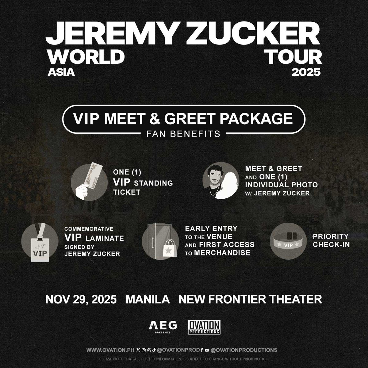 ovationprod's tweet photo. Comethru and see Jeremy Zucker at the New Frontier on November 29!

Tickets are now available at Ticketnet outlets and online! https://t.co/0bDbwkiz37
