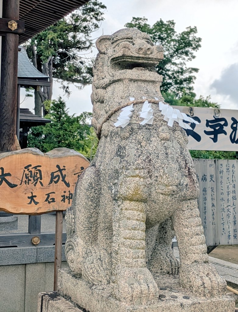 阿吽ではなく阿阿な珍しい狛犬
首が長くてスマート