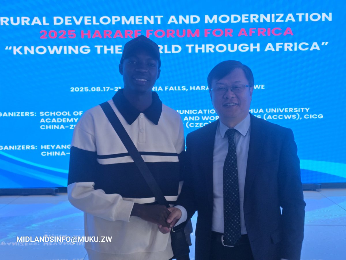 This morning, on the sidelines of the Rural Development and Modernization 2025 Forum in Harare, I had the honor of meeting with His Excellency Zhou Ding, the Chinese Ambassador to Zimbabwe. He warmly remarked, 'Finally, I get to meet you the person behind the keyboard. I’m proud