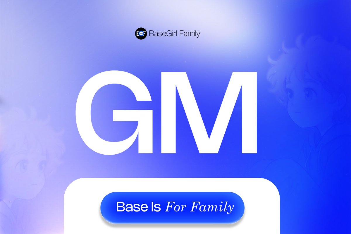 BaseGirlFamily's tweet photo. GM @base.

GM @BaseGirlFamily.

Join us on TG 👇

https://t.co/PVQFza30xy https://t.co/QYiBzvDj1G