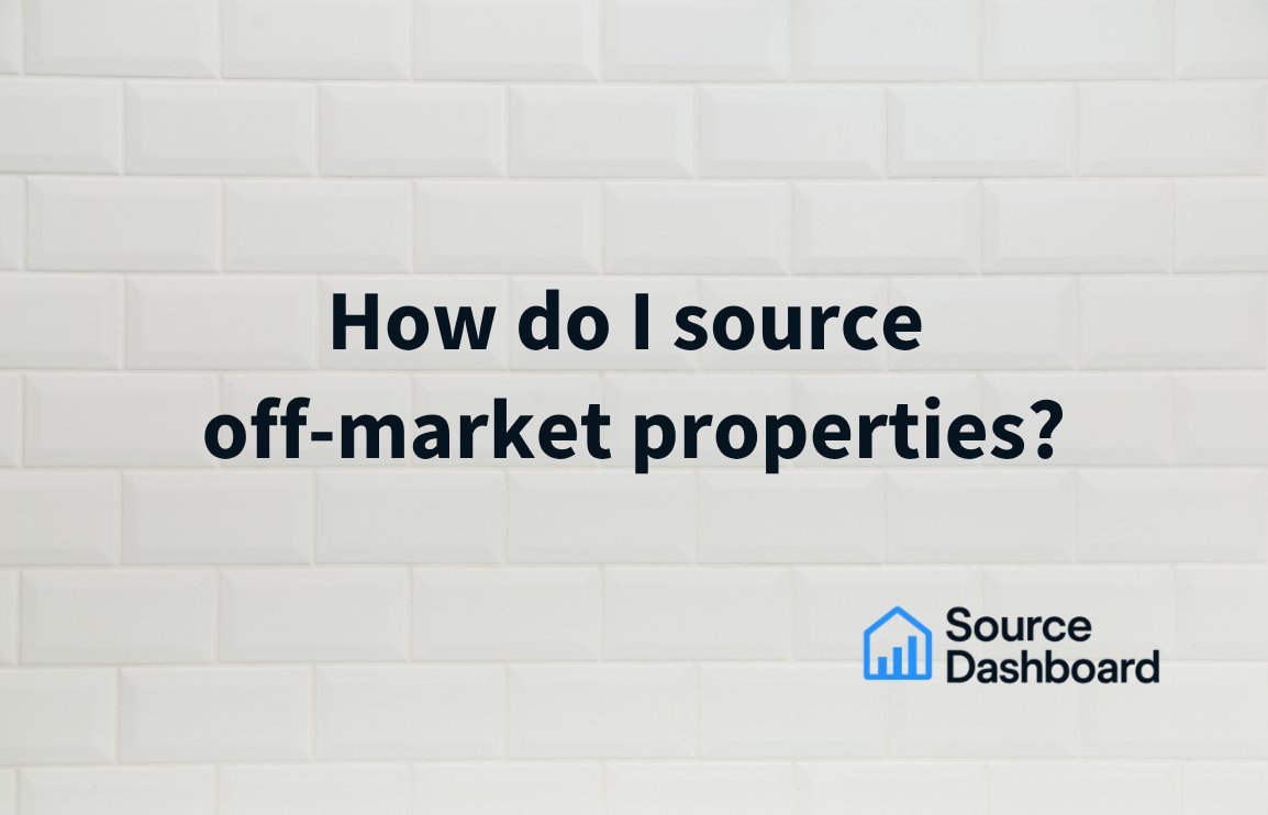 SourceDashboard's tweet image. Want off-market or below-market-value deals? 

🤝 Network with agents, investors and sourcers. 

👀 Watch auctions, repossessions, and probate sales. 

💡Source Dashboard&apos;s alerts surface properties that match your criteria, before your competitors spot them.

#Property