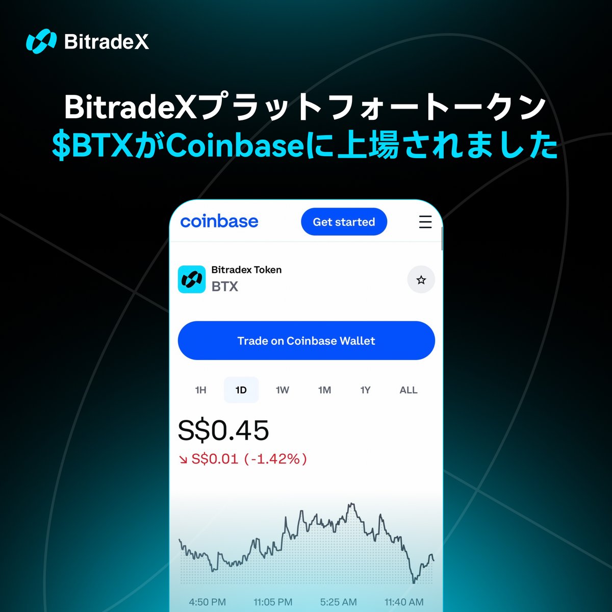 📌BitradeXプラットフォームトークンBTXがCoinbaseに正式上場！世界トップクラスの取引所が流動性向上を支援  📜BTXがCoinbaseに上場され、流動性が強化され、取引がより便利に 🫳 安全で効率的な暗号通貨取引の新選択肢——BitradeXを今すぐ体験  🔗 詳細はCoinbaseを ...