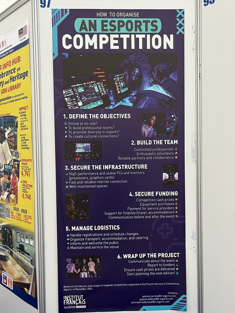 Antoine Torrens-Montebello (@antoinetorrens) on Twitter photo Si vous êtes au #WLIC2025 à Astana, venez voir le #poster97, conçu par l’équipe de l’Institut français d’Algérie à Constantine à partir des compétitions de e-sport organisées pour #NovembreNumérique 2024. <a href="/InstitutFr/">Institut Francais</a> Si vous êtes au #WLIC2025 à Astana, venez voir le #poster97, conçu par l’équipe de l’Institut français d’Algérie à Constantine à partir des compétitions de e-sport organisées pour #NovembreNumérique 2024. <a href="/InstitutFr/">Institut Francais</a>