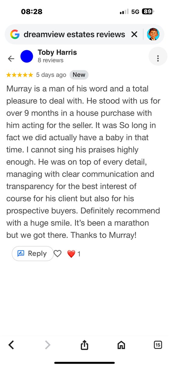 Feeling proud today ! #5starreview