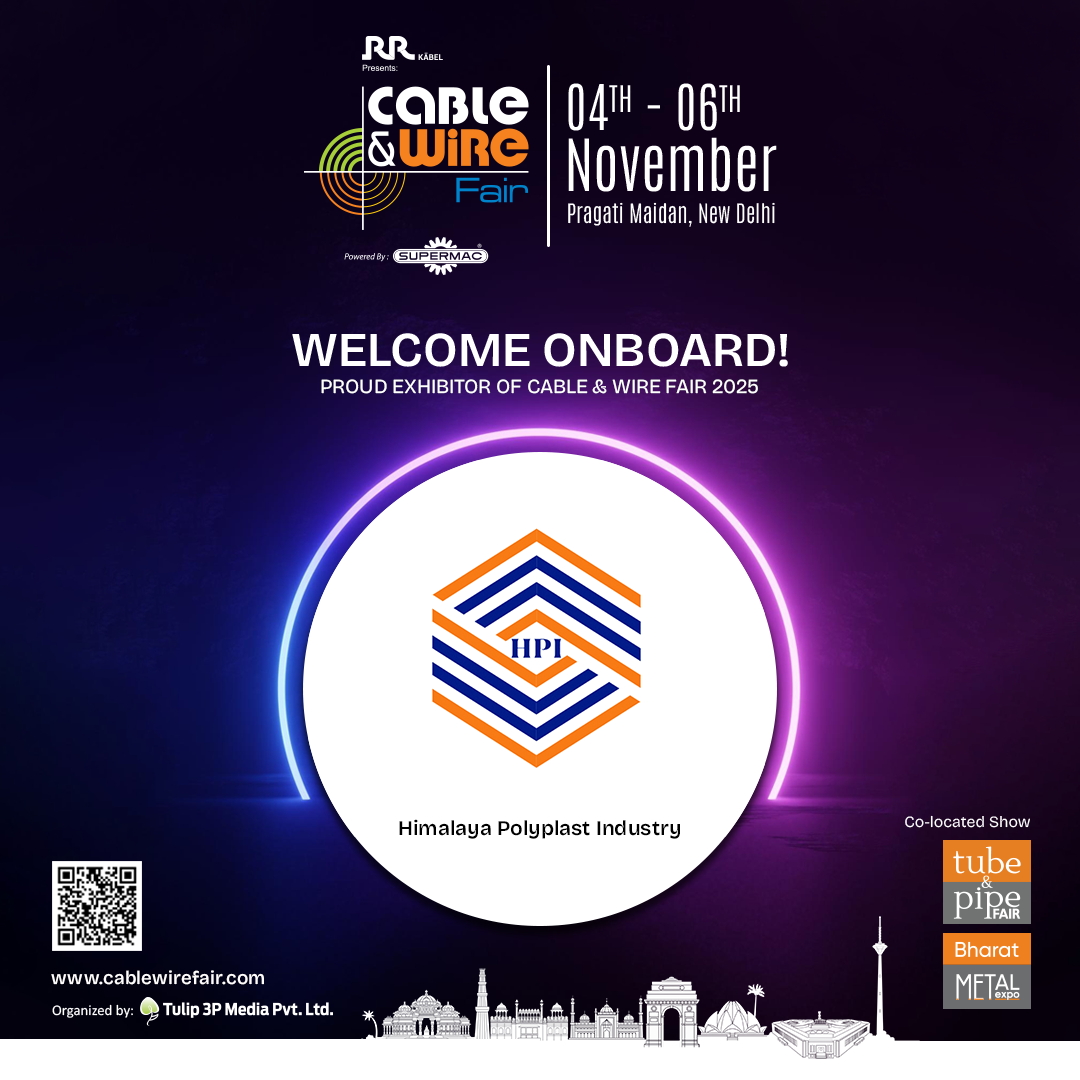 cablewirefair's tweet image. We are Honored to Welcome, Himalaya Polyplast Industry at @CableWireFair 𝟐𝟎𝟐𝟓.

📅4-6 Nov 2025 |📍Pragati Maidan, New Delhi
🔗For more info, visit cablewirefair.com

#CableWireFair #WireExpo #CableExpo #WireExhibition #WireIndustry #CableIndustry #CWF #HimalayaPolyplast