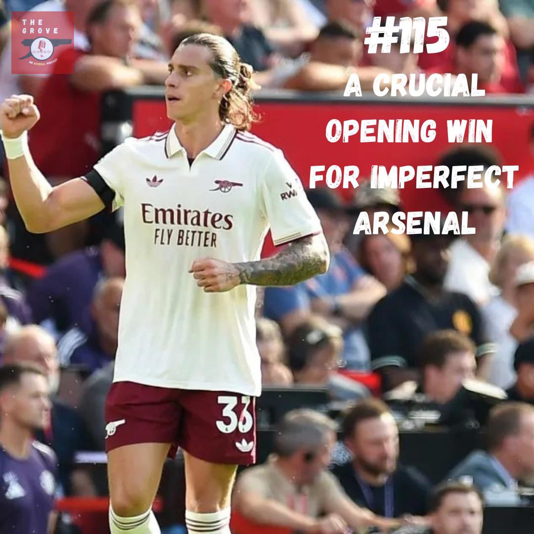 thegroveafc's tweet photo. 🎧 115 | A Crucial Opening Win For Imperfect Arsenal

👉 https://t.co/SW2IB3KGnC

Points over performance at OT from disjointed, gritty Arsenal.

🔴 Ode’s Captain's performance
⚪ Faster transitions, riskier play but more open
🔴 Finding Viktor
⚪ Full back love
🔴 Leeds preview https://t.co/6VJSBKR86A