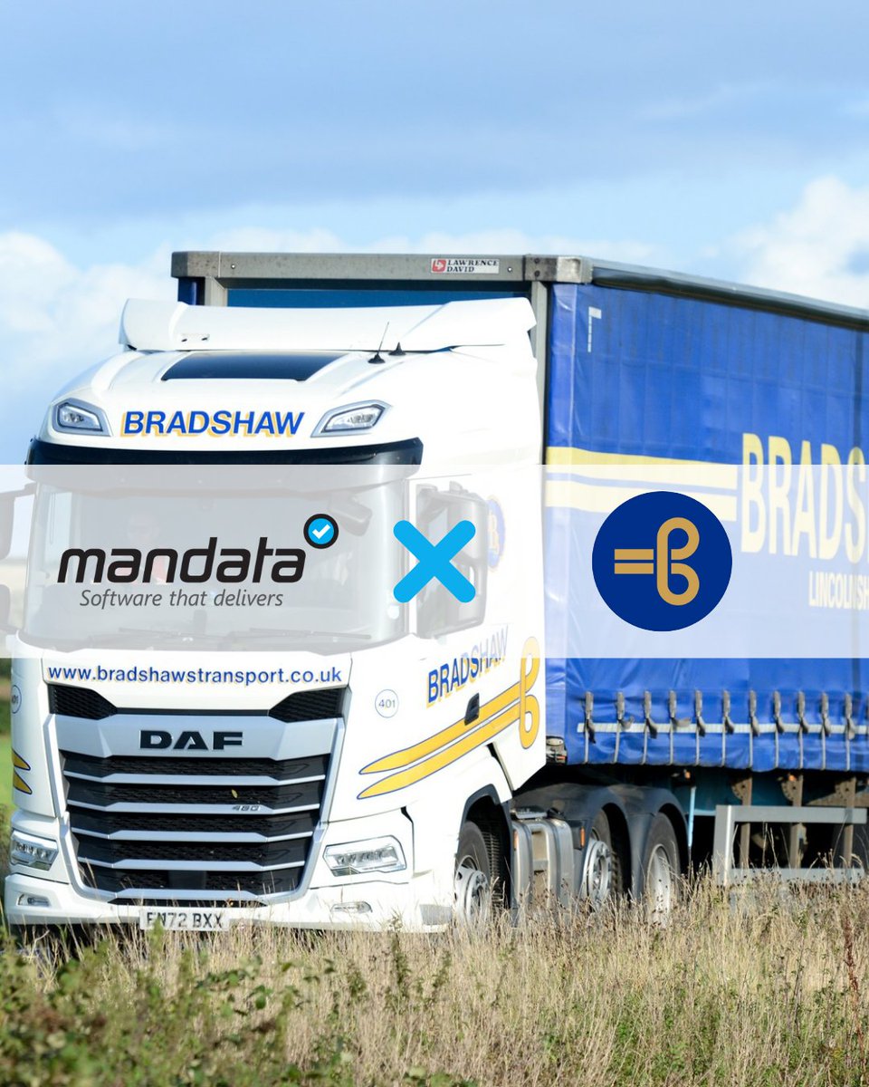 💫 We’re delighted to welcome J Bradshaw &amp; Sons Ltd as the latest customer to join Mandata!

Based in Lincolnshire, Bradshaws operates a 30-vehicle fleet, delivering a wide range of transport services across multiple sectors. Their loads include agricultural products, animal