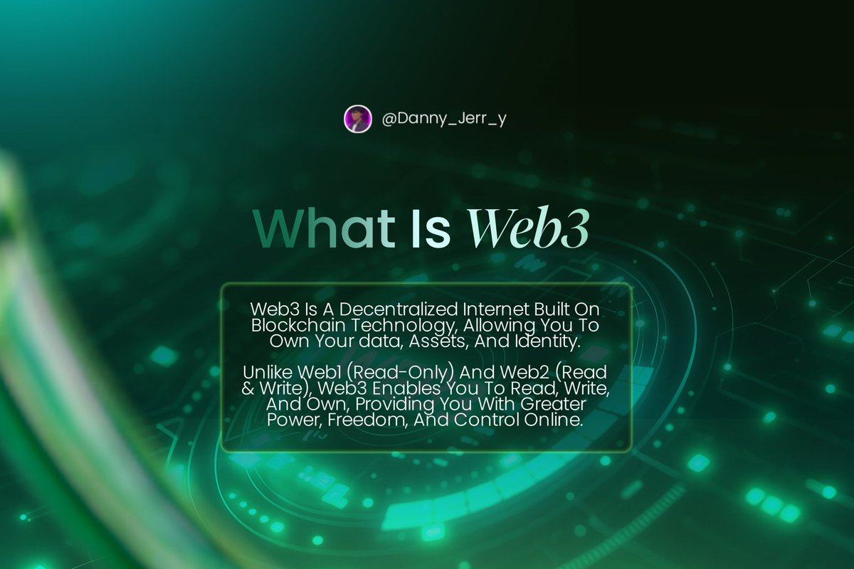 Danny_Jerr_y's tweet image. I joined the #30DaysWeb3DesignChallenge with @Opara_Mariejoy.

Day 1: What is Web3? And its terms