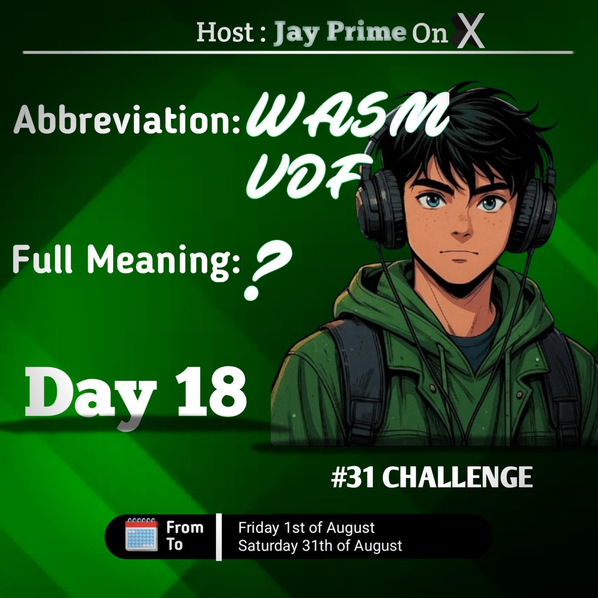 Jay_Prime001's tweet photo. 🌞 gUGLY CT 🌞
Day 19 of the #31Challenge and we’re just warming up 🔥
Jay Prime:-
WASM – WebAssembly
VDF – Verifiable Delay Function
Now you know. Pass it on. 📲
#VDF #EWASM #ChallengeAccepted https://t.co/SOSl2P63aR