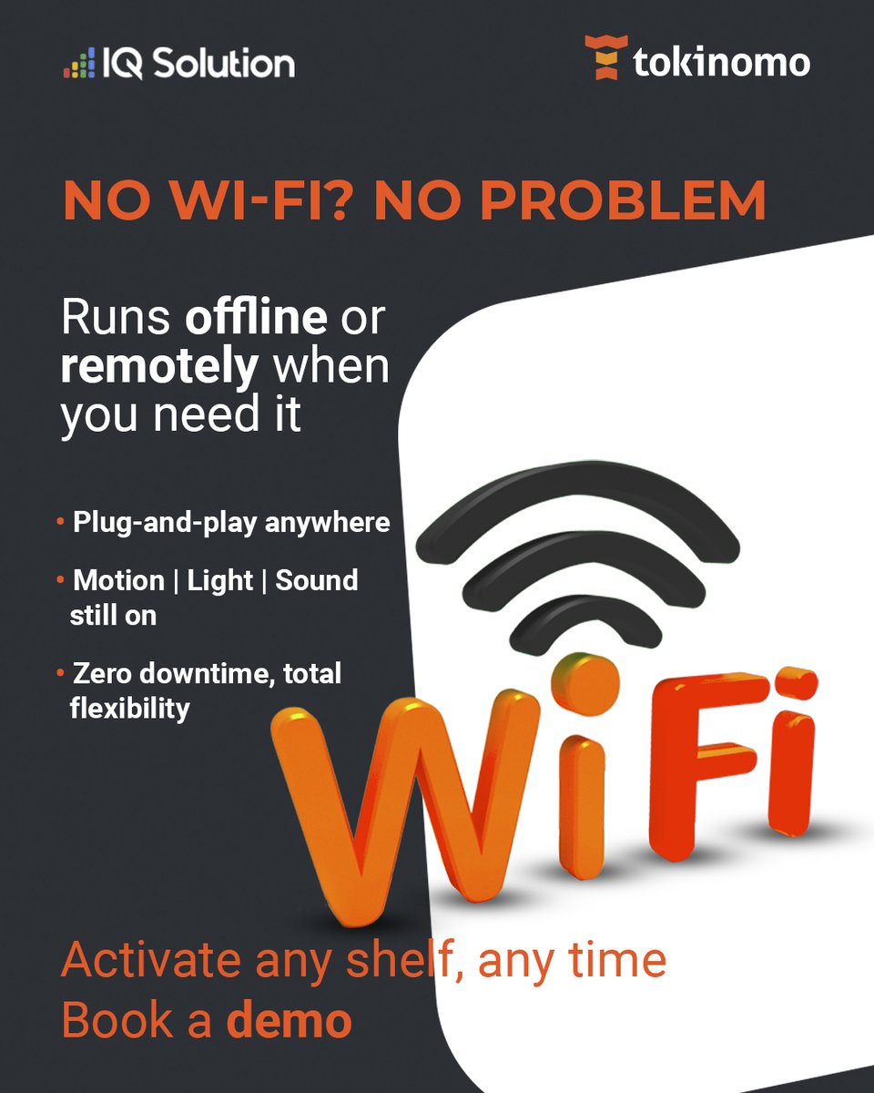 IQSolution_uae's tweet image. Power outages, dead routers, patchy store networks, none of it stops a Shelfobot.
✔ 24/7 reliability
✔ Zero tech headaches for store staff
✔ Remote updates when you DO have signal
📞 UAE +971 55 353 6327
🌐 iqsolution.me
#TokinomoMENA #Shelfobot #IQSolution