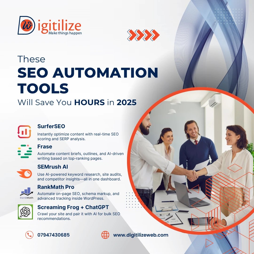DigitilizeWeb's tweet image. Save time and boost your rankings with top SEO tools like SurferSEO, SEMrush AI, and more. Automate your strategy for 2025 success!
digitilizeweb.com
info@digitilizeweb.com
+447947430685
#SEOTools #ContentOptimization #DigitilizeWeb #Tech2025 #AIinSEO...