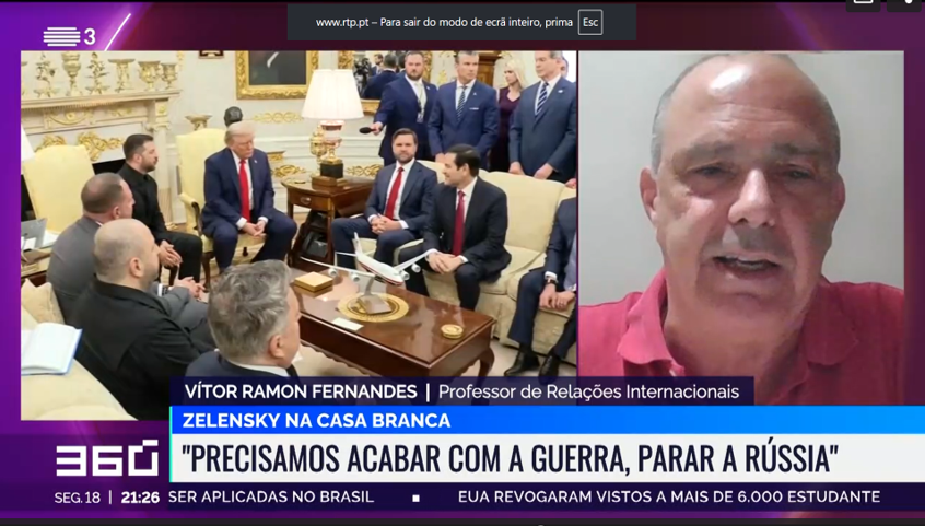 Comentário sobre a reunião na Casa Branca entre o Presidente Trump, o Presidente Zelenski e vários líderes europeus sobre a possibilidade de um eventual acordo de paz na Ucrânia.
RTP3 – Noticiário 360º, com o jornalista Alexandre Brito (18/08/25).
rtp.pt/play/p14320/e8…