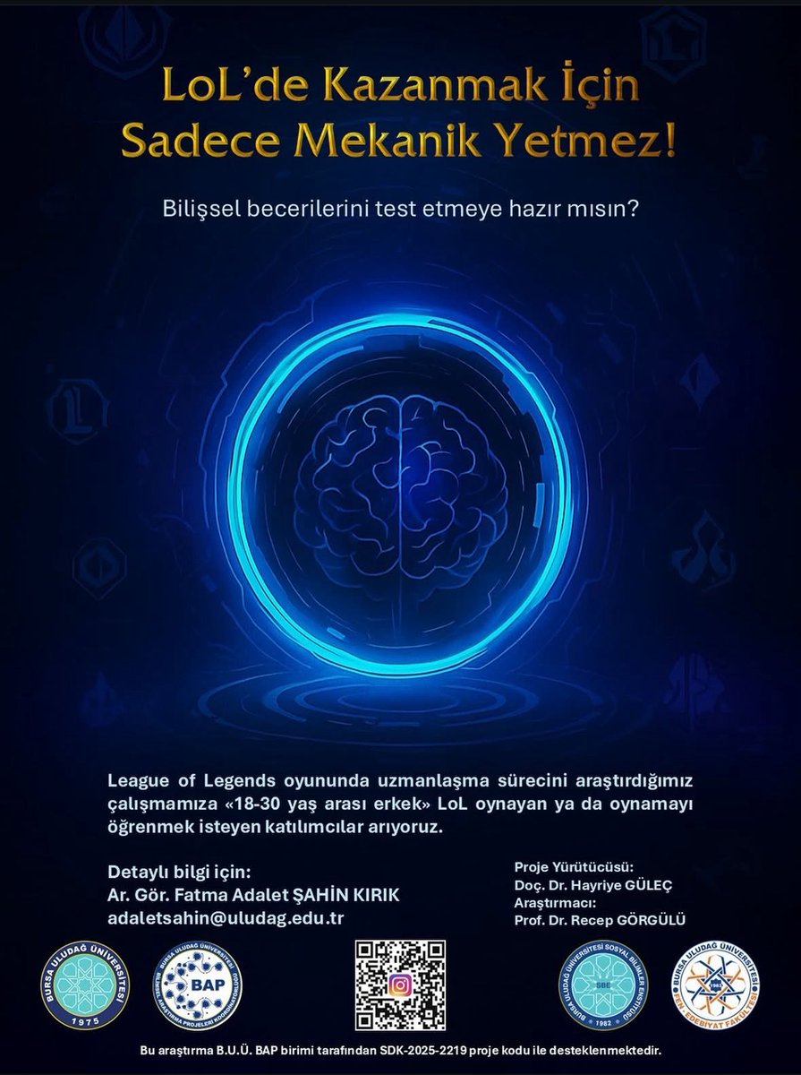 Merhabalar, doktora tezim için katılımcı bulmakta zorlanıyorum. LoL oyununu oynayan ya da oynamayı öğrenmek isteyen kişilere ulaşabilmesi adına çevrenizle paylaşırsanız çok mutlu olurum.