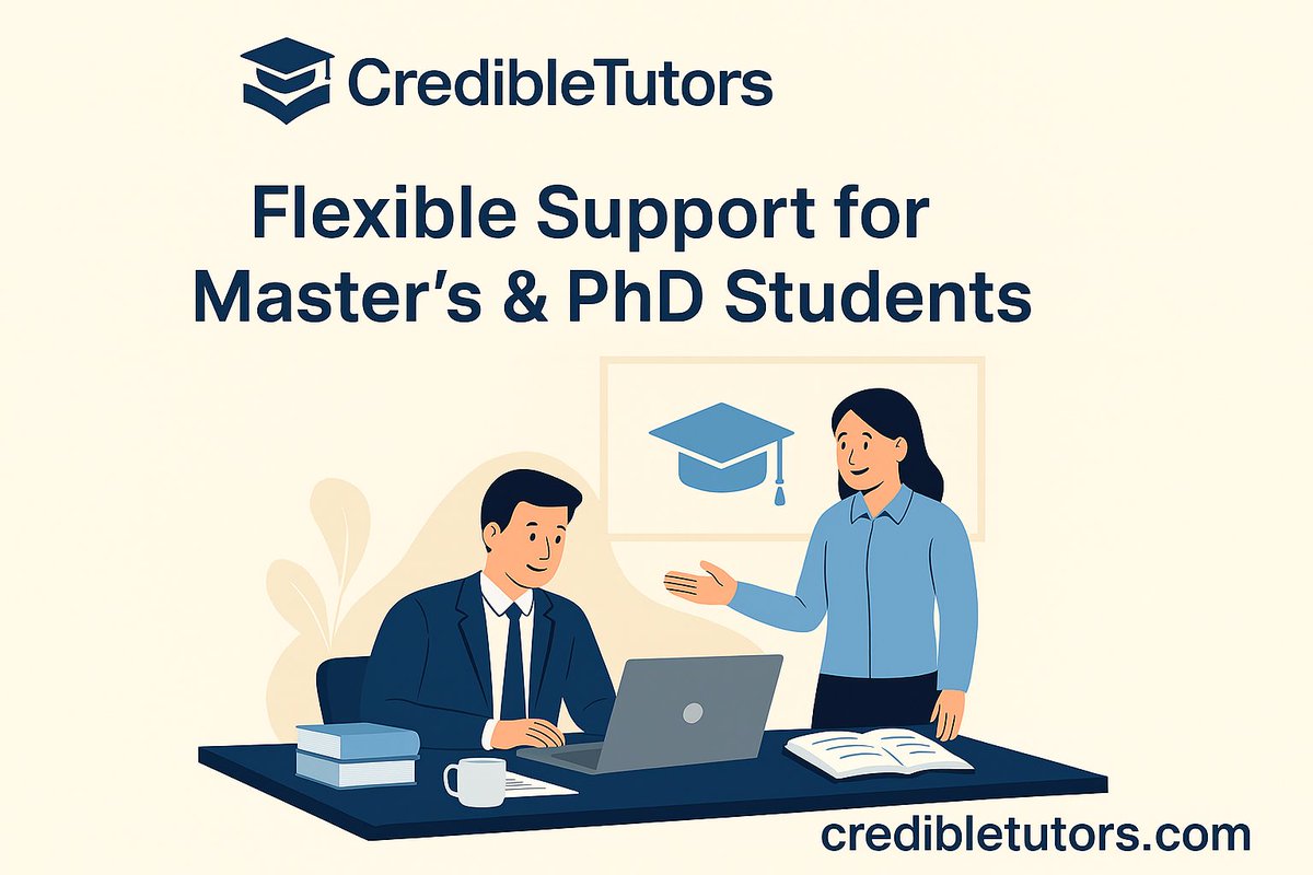🎓 Balancing work + advanced studies is tough. 
That’s why Credible Tutors is here to provide expert academic support for Master’s &amp; PhD students.

💡 Learn why tutoring is a game-changer for working students 👉 credibletutors.com/blogs/why-work…

#Tutoring #PhDLife #MastersStudents