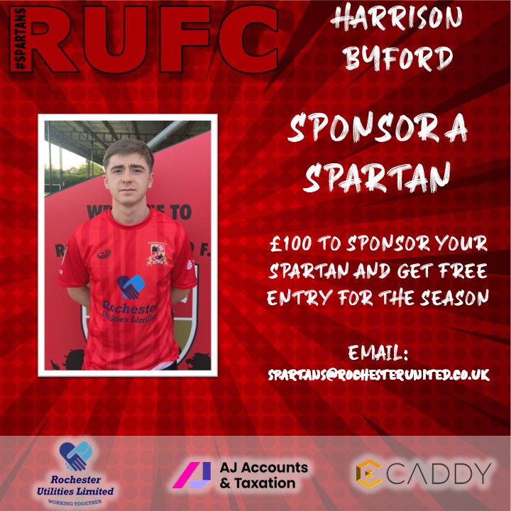 🔴⚫ INTRODUCING THE SPARTANS 🔴⚫

He's back for the season ahead, Harrison Byford is RETAINED!! 

SPONSOR A SPARTAN: 
rochesterunitedfc.sumupstore.com

🔴⚫ #Spartans