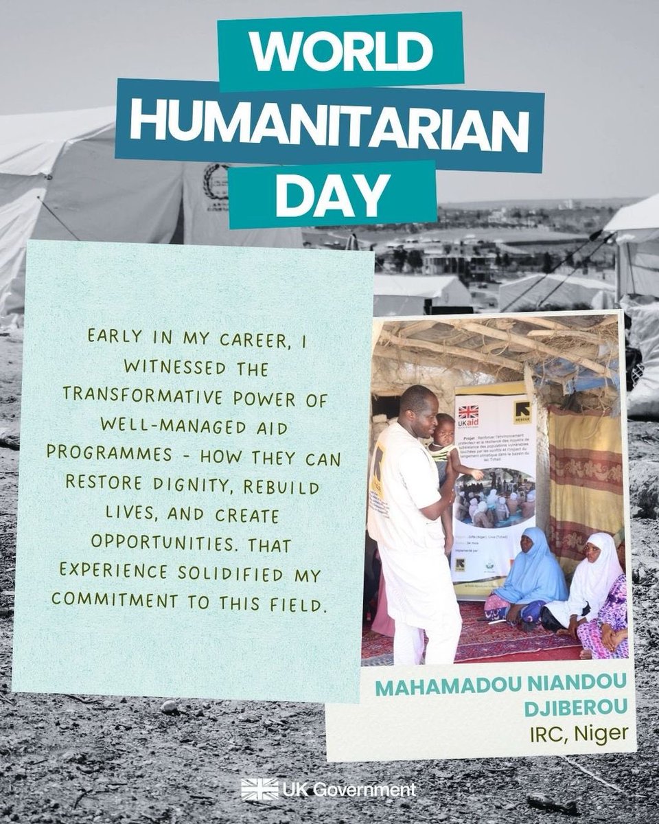 #JournéeMondialedelActionHumanitaire

Aujourd’hui, nous rendons hommage au courage des humanitaires qui, à travers le #Niger, bravent les environnements les plus difficiles pour apporter une aide vitale. ✨ 

#ActForHumanity #WorldHumanitarianDay