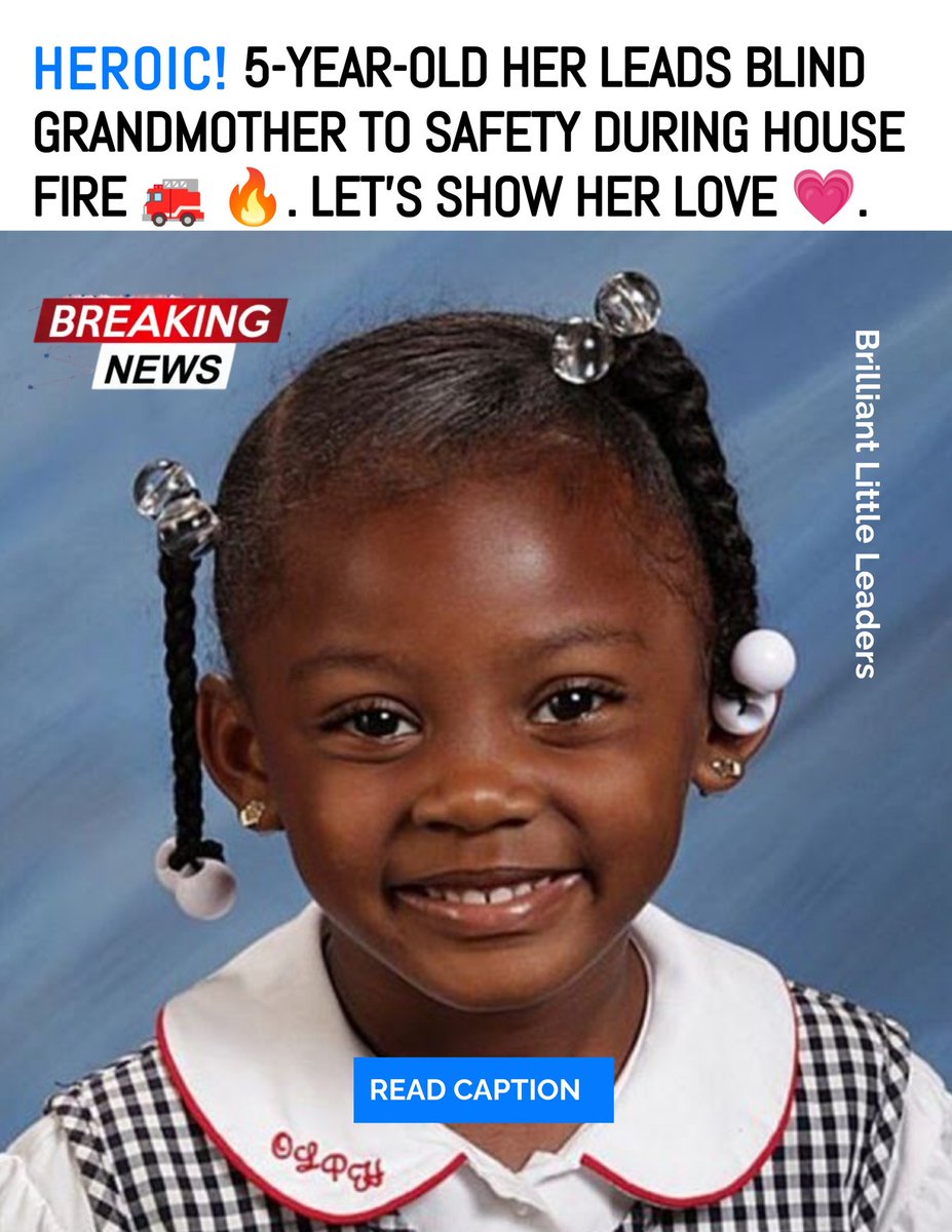 African Hub (@africanhub_) on Twitter photo A 5-year-old is being hailed as a hero after she saved her blind grandmother from a house fire. A 5-year-old is being hailed as a hero after she saved her blind grandmother from a house fire.