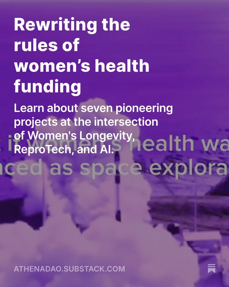 AthenaDAO 🧬🪩 (@athena_dao_) on Twitter photo - 1 
Rewriting the rules of women’s health funding.
Tomorrow 12 pm ET here on X - 1 
Rewriting the rules of women’s health funding.
Tomorrow 12 pm ET here on X