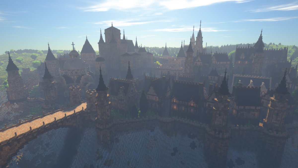 justinia_mc's tweet photo. 大橋の町の西街区に中くらいのゴシック聖堂を建てました
鐘塔はズッシリした感じに

明日以降は教会の周辺施設を聖堂の周りに建てていく予定

#Minecraft
#MiniaTuria https://t.co/oLuwfAwc7M
