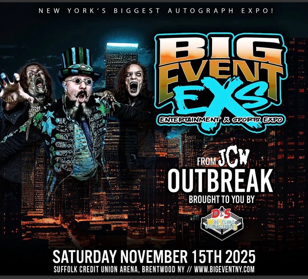 BarnabasBizarre's tweet photo. Sat Nov 15th, @jcwlunacy’s undead team, @JacksynOutbreak & Abel: The Outbreak AND the @BarnabasBizarre bring their traveling odditorium to The Big Event!!! This will be a uniquely strange meet & greet experience, one that must be SEEN to be BeLieVeD👁️ #WeAreJCW #InfectTheWorld☣️ https://t.co/s6a8VXijur