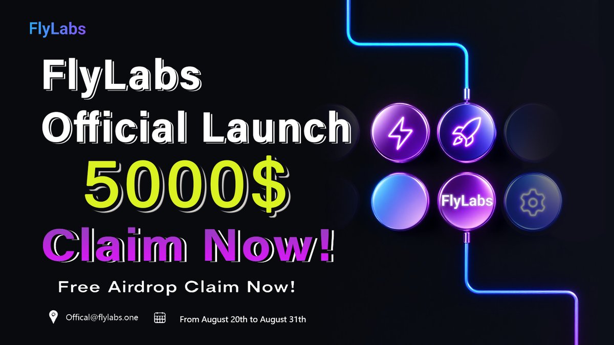 FlyLabs_one's tweet image. FlyLabs is officially launched! Leave a comment for a chance to win $5,000 USDT!
📌 Simply share your EVM wallet address and share this offer below!
🗓️ Event Dates: August 20th - 31st
🎁 Prize Pool: $5,000 USDT
✅ How to Join:
1️⃣ Follow @FlyLabs_one @Listingjim @Acoki
2️⃣ Like and…
