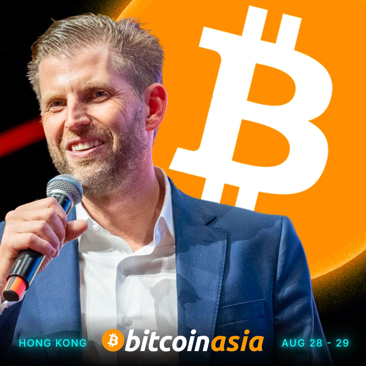 ERIC TRUMP TO SPEAK AT #BITCOIN ASIA NEXT WEEK ON AUGUST 29 🇭🇰🚀