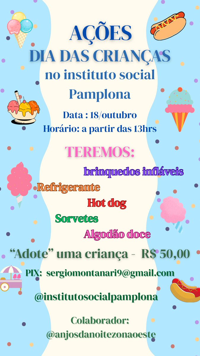 SERGIOSEPSEP2's tweet image. Bom dia rapaziada! 

Ação dia das crianças

Precisando da ajuda de todos aqui 

Chegamos a 100 CRIANÇAS  🙏

Faltam 400, cada um ajudar um pouco conseguimos " ADOTAR" todas, para esse dia que será especial na vida delas e você fará parte 🙏👊