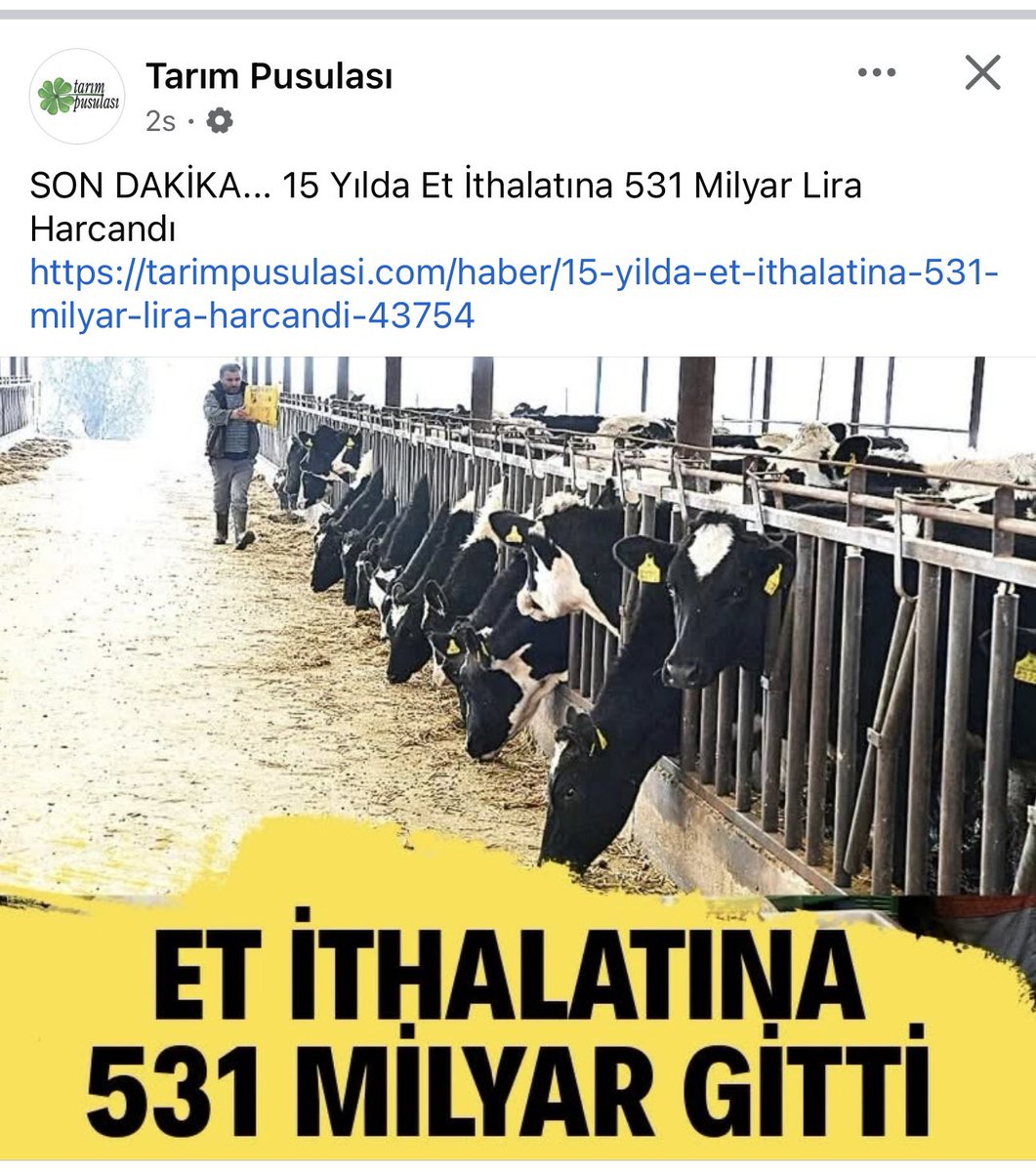 Ademzca80550266's tweet photo. @RTEdijital @RTErdogan Sayın başkanım yeter artık gemilerle ithal dana  almayalım kendimiz üretelim. Hem paramız dışarı gitmez hemde gençler yerli üretime, istihdama, ihracata alışır. Boş gezen gençler kötü alışkanlığa alışır, nüfus azalır! Hazıra dağ dayanmaz, dökme suyla peynir gemisi yürümez.🇹🇷 https://t.co/NR6f3Xp01k