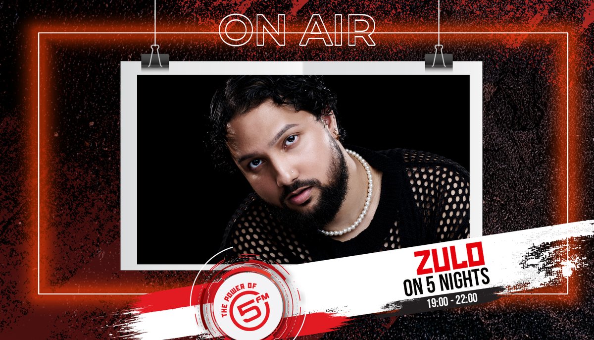 Known for his innovative &amp; distinctive take on #hiphop, <a href="/zuloverse/">ZULO</a>, is our #Tastemaker tonight. Tune in to #5Nights just after 8pm to hear all about his latest track charting on the #5Night #hiphopchart. 🔥.🔥