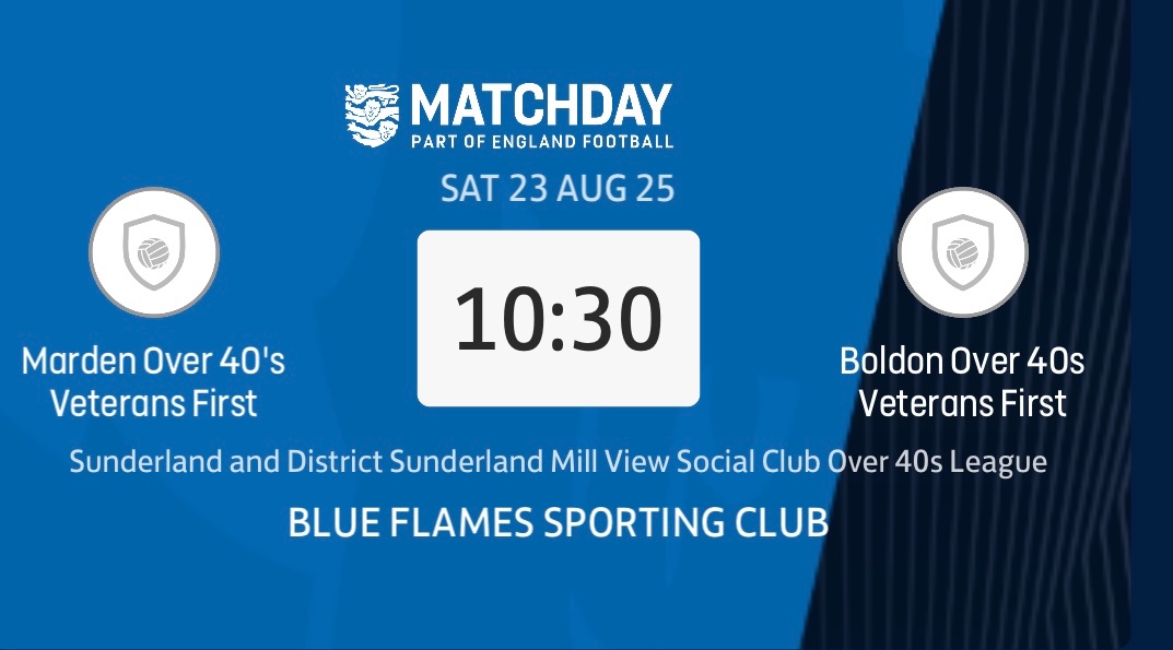 Next up, a trip to last seasons league winners Marden.

Meet - 9:30
KO - 10:30

🏟️ Blue Flames Sporting Club, Whitley Rd, Newcastle upon Tyne NE12 9SF