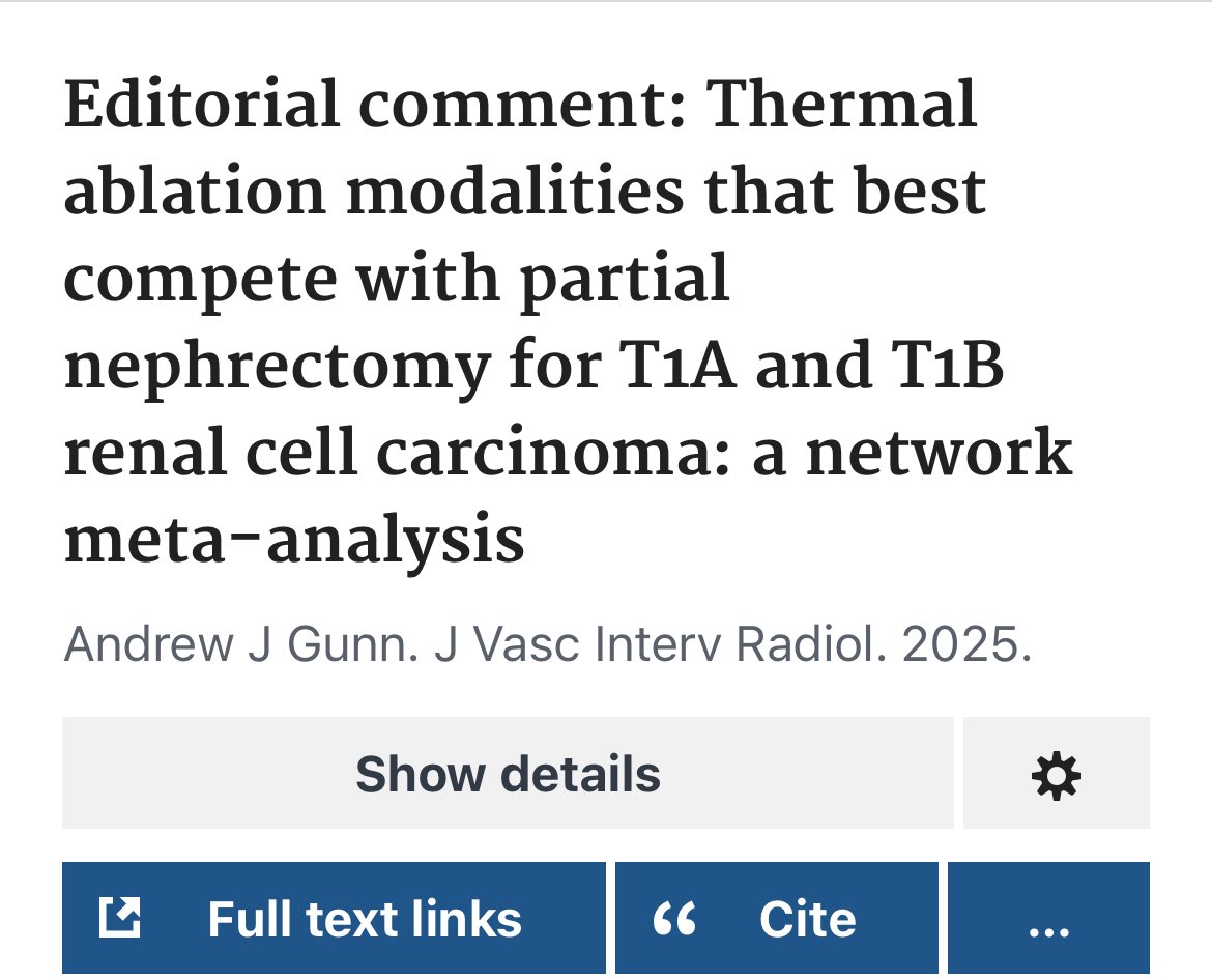 AJ Gunn (@ajgunnmd) on Twitter photo While randomized trials in this space are lacking, the available data continues to show that percutaneous ablation does as well as #surgery for T1a disease. <a href="/JVIRmedia/">JVIR</a> 
You can read the article here: kwnsfk27.r.eu-west-1.awstrack.me/L0/https:%2F%2… While randomized trials in this space are lacking, the available data continues to show that percutaneous ablation does as well as #surgery for T1a disease. <a href="/JVIRmedia/">JVIR</a> 
You can read the article here: kwnsfk27.r.eu-west-1.awstrack.me/L0/https:%2F%2…