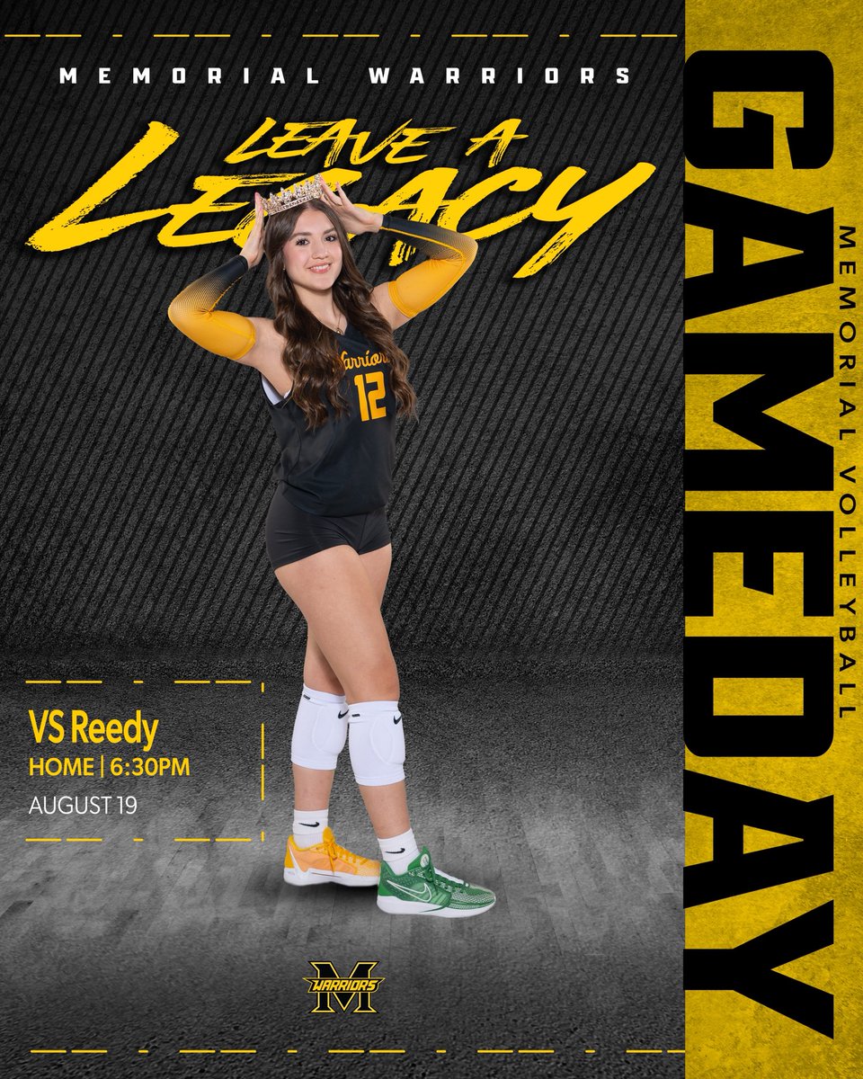 ITS A PARTY AND YOURE INVITED WARRIORS!!! 🏐🖤💛

Where: Memorial Gym 
When: TODAY JV 5:30- Varsity 6:30

SHOW UP, BE LOUD AND PROUD! 
#ALLIN #LEAVEALEGACY #WINTHEBATTLE ⚔️