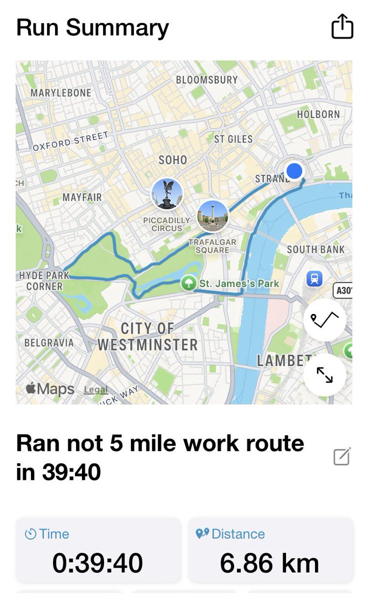 Last London run dodging tourists