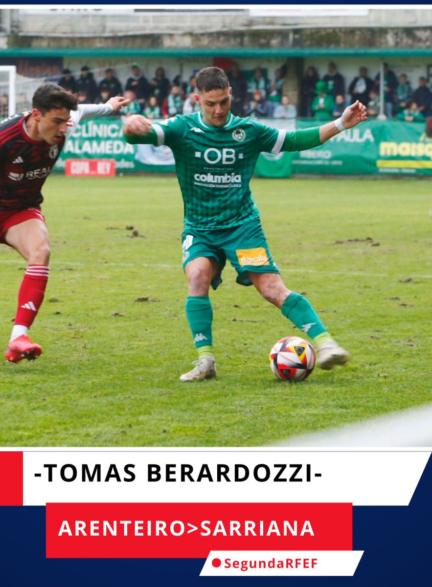 🛜𝗜𝗡𝗙𝗢🛜

⌨️ Nos cuentan que la <a href="/SDSarriana/">SD Sarriana</a> estaría muy interesada en el lateral del <a href="/CD_Arenteiro/">CD Arenteiro</a> ▪︎𝐓𝐨𝐦𝐚𝐬 𝐁𝐞𝐫𝐚𝐫𝐝𝐨𝐳𝐳𝐢▪︎ ya que el defensa argentino no cuenta para el mister verde Jesús Arribas.

🗨#MercadoGallego 25/26📊 <a href="/segundarfefinfo/">Segunda Federación / RFEF Info</a>