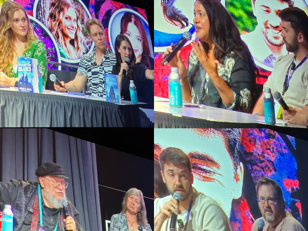 RyanCahill (@rcahillauthor) on Twitter photo WorldCon 2025 will live rent free in my head for eternity.
Thank you <a href="/SFFAddictsPod/">SFF Addicts Podcast</a>
And <a href="/DragonsteelBook/">Dragonsteel</a> for giving me the opportunity to share a stage with the amazing <a href="/robinhobb/">Robin Hobb</a>, Rebecca Roanhorse, <a href="/GRRMspeaking/">George RR Martin</a>, and <a href="/BrandSanderson/">Brandon Sanderson</a>.
Ever onwards, ever upwards. WorldCon 2025 will live rent free in my head for eternity.
Thank you <a href="/SFFAddictsPod/">SFF Addicts Podcast</a>
And <a href="/DragonsteelBook/">Dragonsteel</a> for giving me the opportunity to share a stage with the amazing <a href="/robinhobb/">Robin Hobb</a>, Rebecca Roanhorse, <a href="/GRRMspeaking/">George RR Martin</a>, and <a href="/BrandSanderson/">Brandon Sanderson</a>.
Ever onwards, ever upwards.