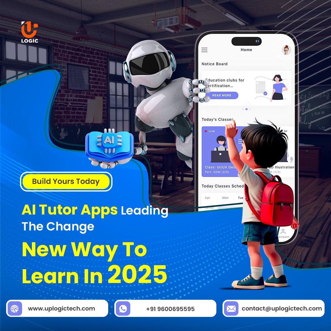 Uplogictech's tweet image. The future of learning is AI-powered.
Don’t just watch—create your AI tutor app now!

Visit -  uplogictech.com/tutor-app-deve…

#AITutorApp #AIinEducation #PersonalizedLearning #AdaptiveLearning #FutureOfLearning #SmartEducation #EdTechApps #LearningSolutions