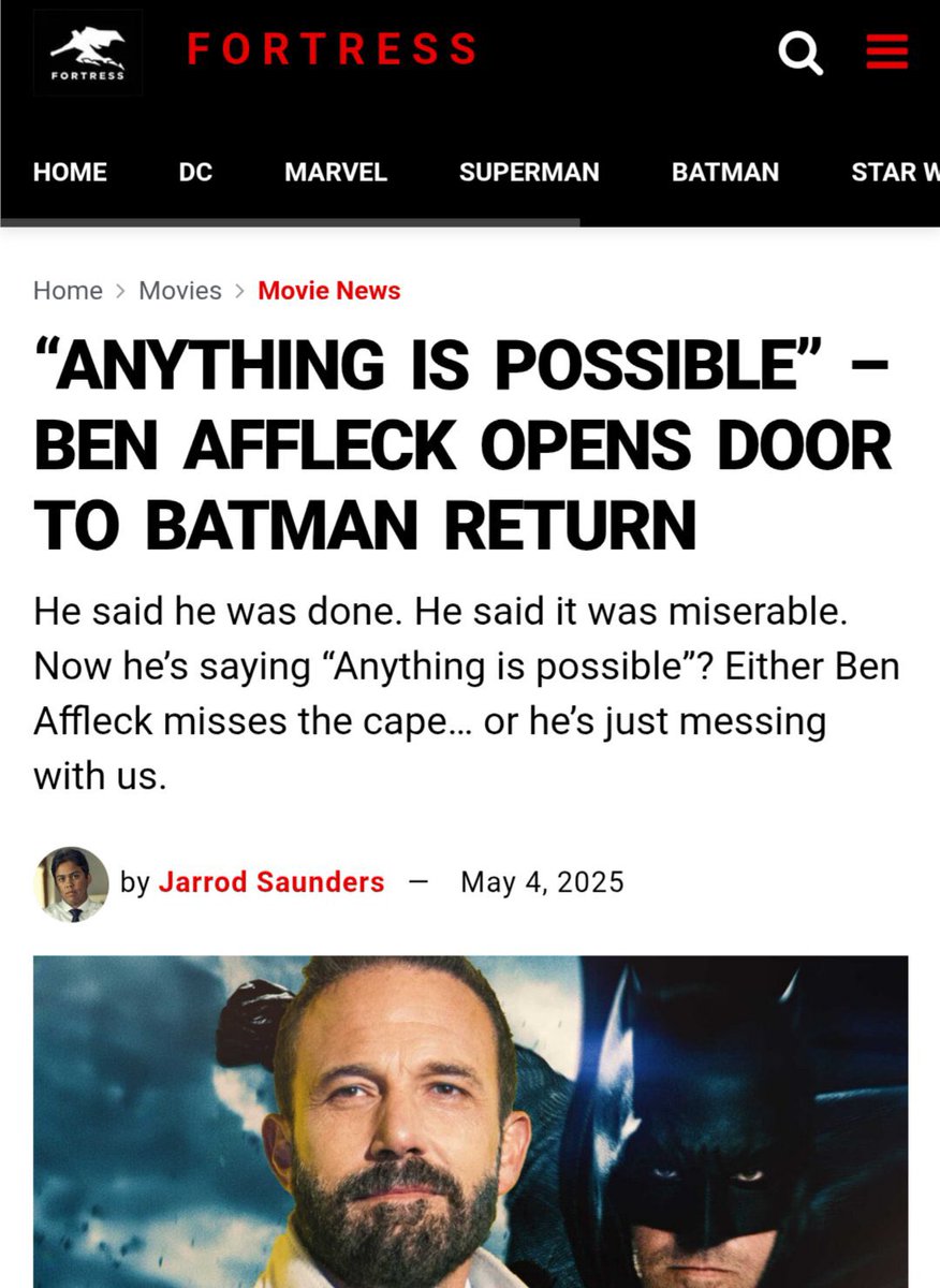 BatfleckMovie's tweet image. The Batman will return 
#MakeTheBatfleckMovie