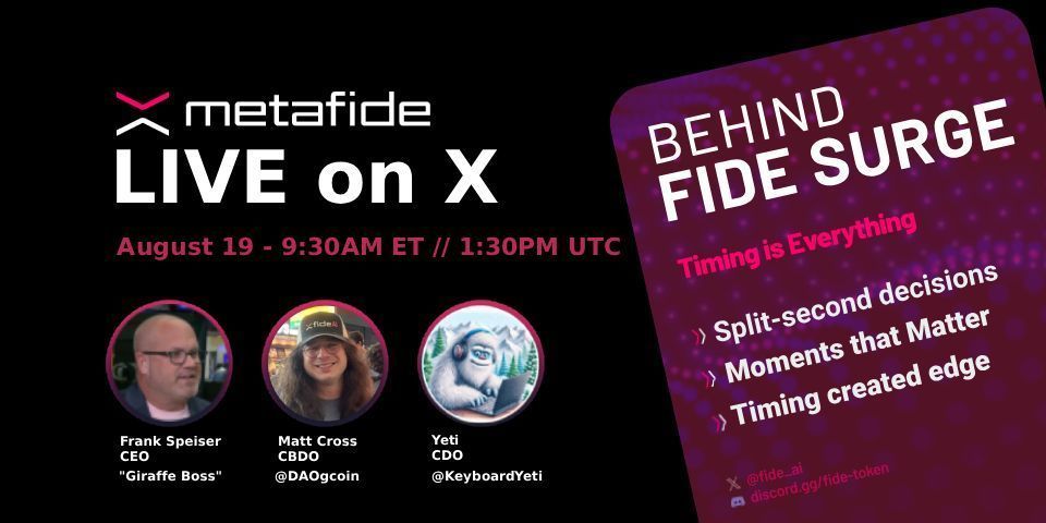 FIDE AI (@fide_ai) on Twitter photo ๐จ๐ฅ๐ฒ๐บ๐ถ๐ป๐ฑ๐ฒ๐ฟ - Space starting in 30 mins๐จ
๐ง๐ถ๐บ๐ฒ ๐ถ๐ ๐๐๐ฒ๐ฟ๐๐๐ต๐ถ๐ป๐ด: ๐ง๐ต๐ฒ ๐๐ฝ๐น๐ถ๐ ๐๐ฒ๐ฐ๐ผ๐ป๐ฑ ๐๐ต๐ฎ๐ ๐ฑ๐ฒ๐ฐ๐ถ๐ฑ๐ฒ๐ ๐๐ต๐ฒ ๐ผ๐๐๐ฐ๐ผ๐บ๐ฒ
Join the conversation โ x.com/i/spaces/1RDGlโฆ
Life moves fast. Markets move fast. So do our games.
The edge comes ๐จ๐ฅ๐ฒ๐บ๐ถ๐ป๐ฑ๐ฒ๐ฟ - Space starting in 30 mins๐จ
๐ง๐ถ๐บ๐ฒ ๐ถ๐ ๐๐๐ฒ๐ฟ๐๐๐ต๐ถ๐ป๐ด: ๐ง๐ต๐ฒ ๐๐ฝ๐น๐ถ๐ ๐๐ฒ๐ฐ๐ผ๐ป๐ฑ ๐๐ต๐ฎ๐ ๐ฑ๐ฒ๐ฐ๐ถ๐ฑ๐ฒ๐ ๐๐ต๐ฒ ๐ผ๐๐๐ฐ๐ผ๐บ๐ฒ
Join the conversation โ x.com/i/spaces/1RDGlโฆ
Life moves fast. Markets move fast. So do our games.
The edge comes