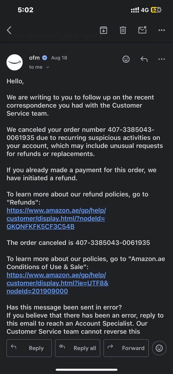 aliabaelyazeed's tweet image. @AmazonHelp @amzsellerhelp @ronmou my account under aliadel260@gmail.com is restricted due to “suspicious activity,” and support has given no clear explanation or resolution despite multiple contacts. Someone stop this nonsense IMMEDIATELY #CustomerSupport #amazonae #URGENTE