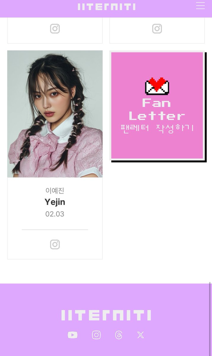 Mngr_MeowTiger's tweet image. Hi Humans! 💌 Fan letters are live on IITERNITI homepage! IITERNITI will be keeping an eye on every message 🐾🐱
Come drop by with your love! 🩷

iiterniti.com

#이터니티 #iiterniti
