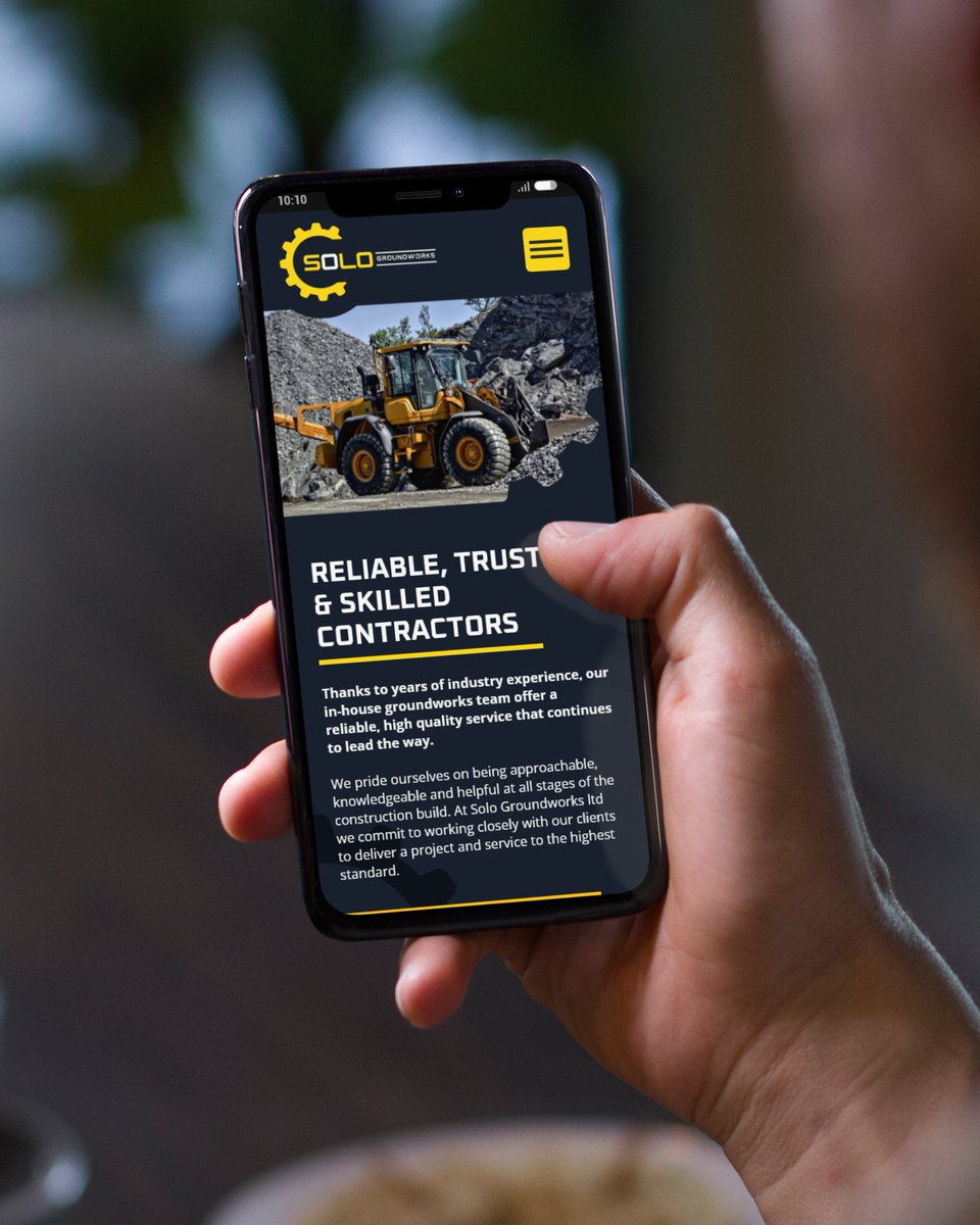 Rebuilding the Solo Groundworks’ website from the ground up!

Showcasing their expertise in civil engineering and groundworks across Somerset, the new site reflects their professionalism and commitment to quality.

This was great project to work on:  blazeconcepts.co.uk/projects/solo-…