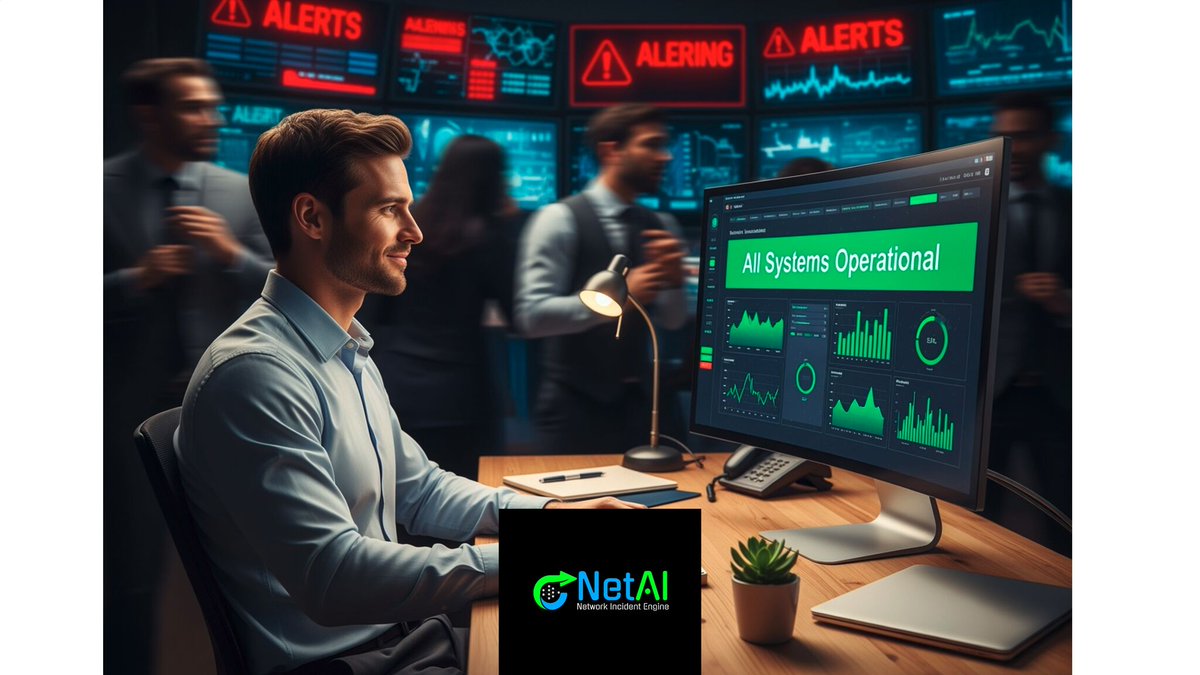 NetAI_ai's tweet image. What if network chaos ended for good?
With NetAI, gain clarity, confidence, and peace of mind—no more fire drills or sleepless nights. Share your biggest network headache below, and we’ll solve it together.
#NetworkOps #PeaceOfMind #AIOps #NetAI #WorkSmart