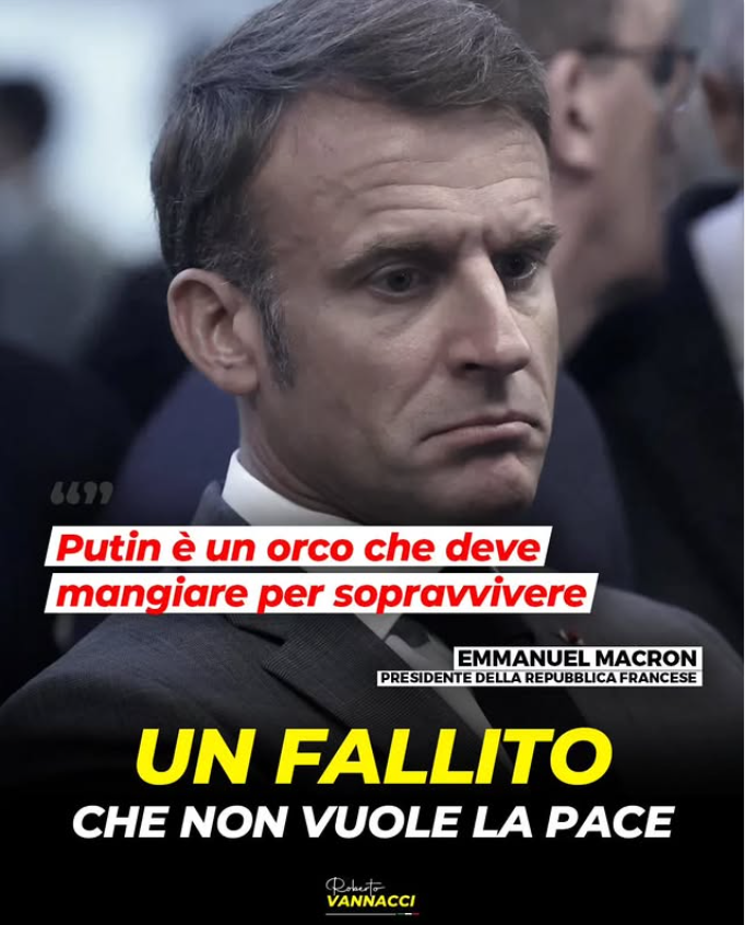 Macron descrive Putin come un “orco”, ma si ferma agli allarmi e alla retorica. Trump, invece, ha avuto il coraggio di incontrarlo e cercare soluzioni dirette. L’Europa non ha bisogno di prediche da FALLITI, ma di risultati veri.